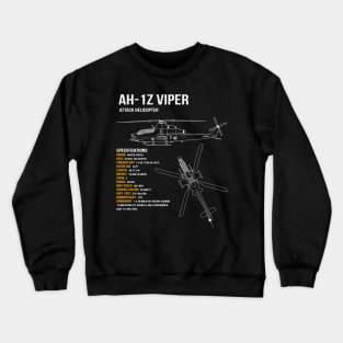 AH-1Z Viper Helicopter Crewneck Sweatshirt